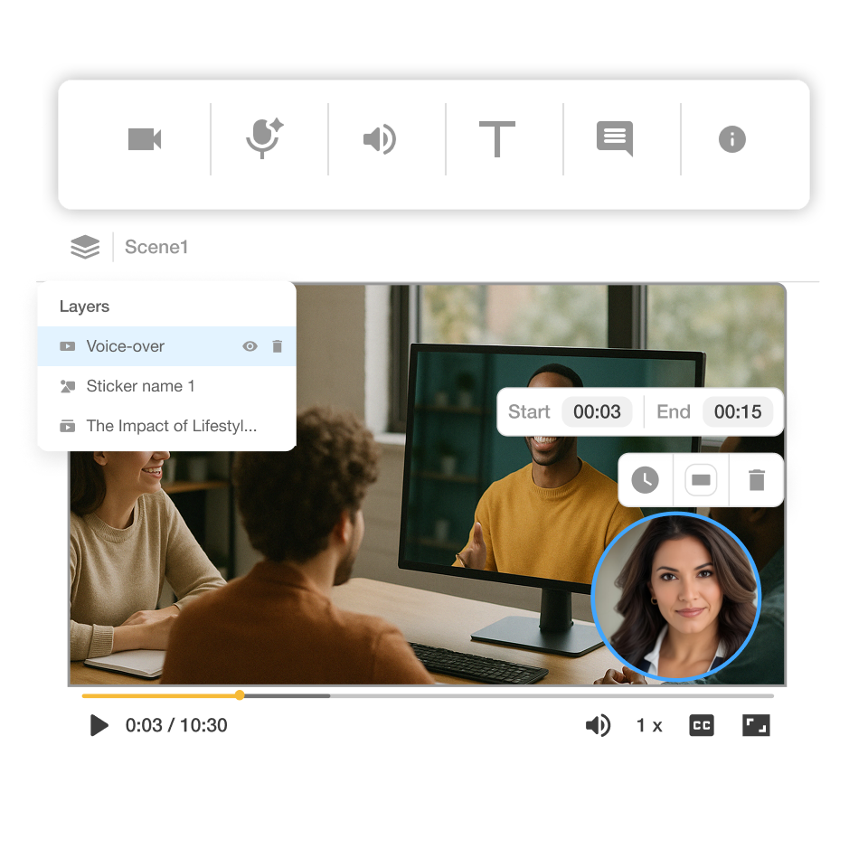 Fine-tune and edit your commentary voiceover in Visla.
